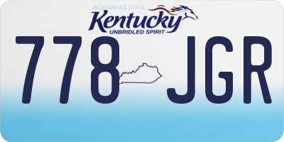 KY license plate 778JGR