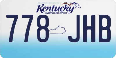 KY license plate 778JHB