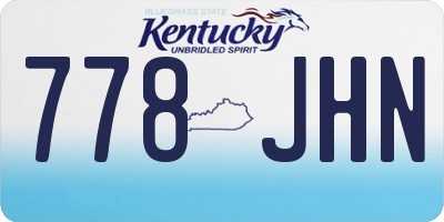 KY license plate 778JHN