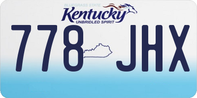 KY license plate 778JHX