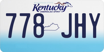 KY license plate 778JHY