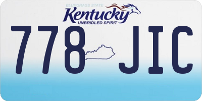 KY license plate 778JIC