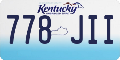 KY license plate 778JII