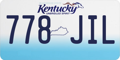 KY license plate 778JIL