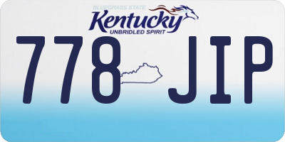 KY license plate 778JIP