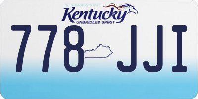 KY license plate 778JJI