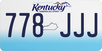 KY license plate 778JJJ