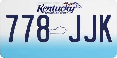 KY license plate 778JJK