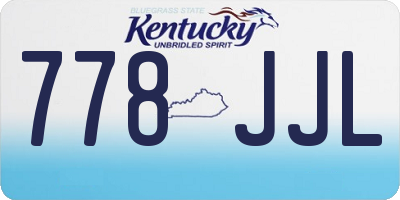 KY license plate 778JJL