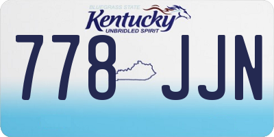 KY license plate 778JJN