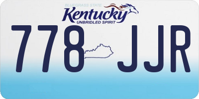 KY license plate 778JJR
