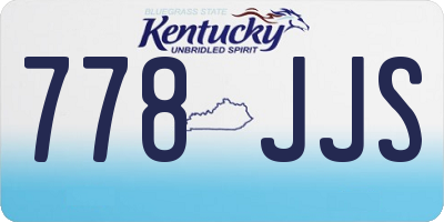 KY license plate 778JJS
