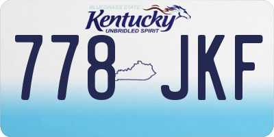 KY license plate 778JKF