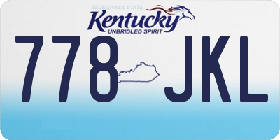 KY license plate 778JKL