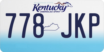 KY license plate 778JKP