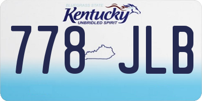 KY license plate 778JLB