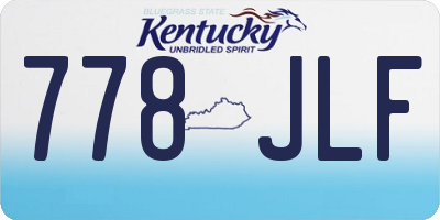 KY license plate 778JLF