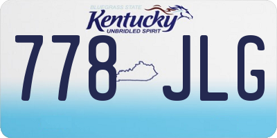 KY license plate 778JLG