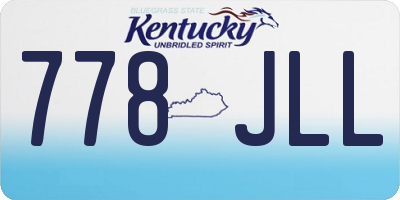 KY license plate 778JLL