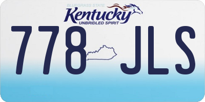 KY license plate 778JLS