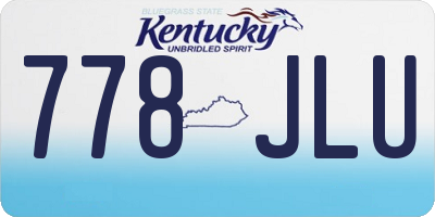KY license plate 778JLU