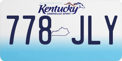 KY license plate 778JLY