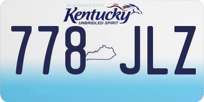 KY license plate 778JLZ