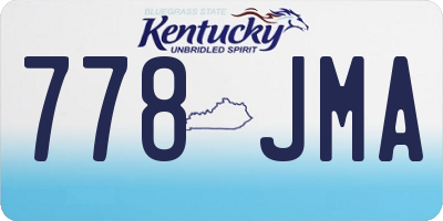 KY license plate 778JMA