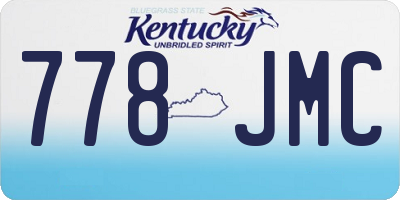 KY license plate 778JMC
