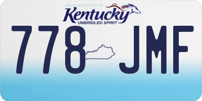 KY license plate 778JMF