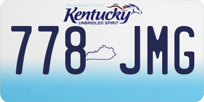 KY license plate 778JMG
