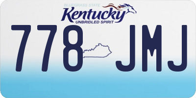 KY license plate 778JMJ
