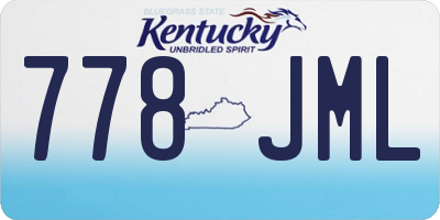 KY license plate 778JML