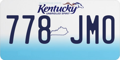 KY license plate 778JMO