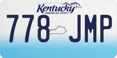 KY license plate 778JMP