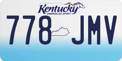 KY license plate 778JMV