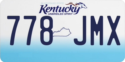 KY license plate 778JMX