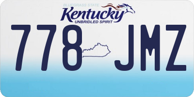 KY license plate 778JMZ