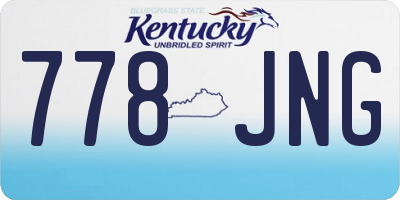 KY license plate 778JNG