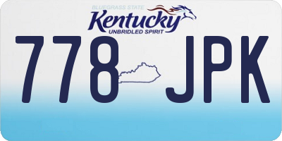 KY license plate 778JPK