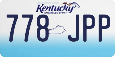 KY license plate 778JPP