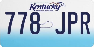 KY license plate 778JPR