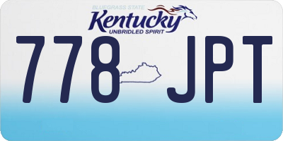 KY license plate 778JPT