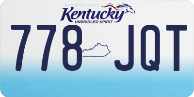 KY license plate 778JQT