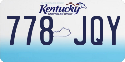 KY license plate 778JQY
