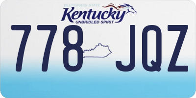 KY license plate 778JQZ
