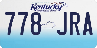 KY license plate 778JRA