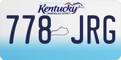 KY license plate 778JRG