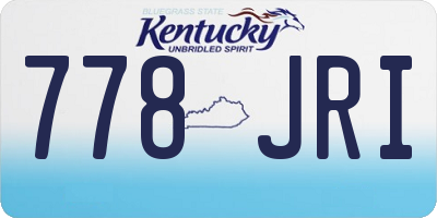 KY license plate 778JRI
