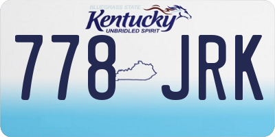 KY license plate 778JRK